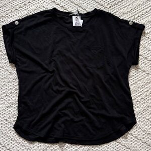 Black Women's Casual Top Size Large NWT